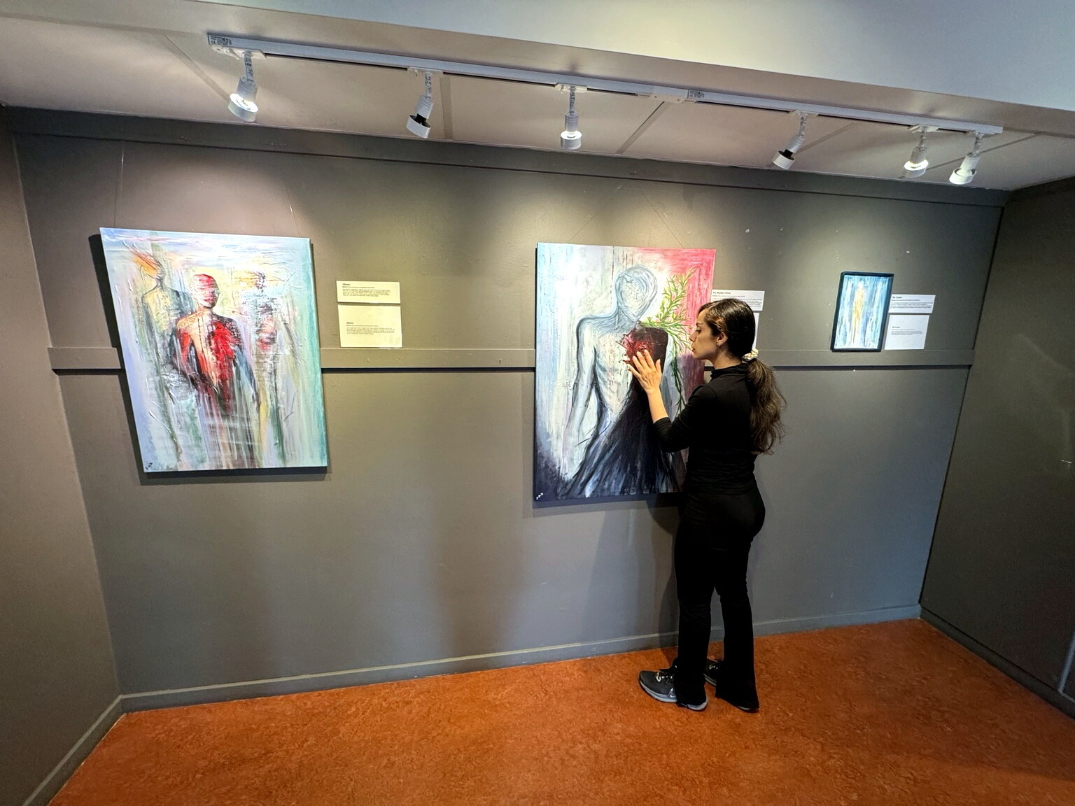 Exhibition view showing Aliens, No Matter How, and The Loner